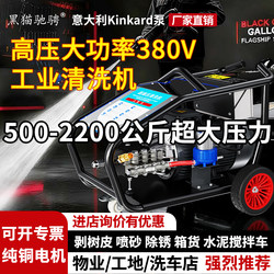 Black Cat High-Pressure High-Power 380V Industrial Cleaning Machine for Farms and Commercial Use, Car Washing Machine, Water Pump, Car Washing Gadget
