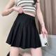 Pocket pleated skirt skirt elastic waist elastic short skirt women fat mm large size slim versatile skirt skirt pants