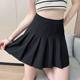 Pocket pleated skirt skirt elastic waist elastic short skirt women fat mm large size slim versatile skirt skirt pants