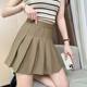 Pocket pleated skirt skirt elastic waist elastic short skirt women fat mm large size slim versatile skirt skirt pants