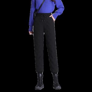 
High-end down pants for women wearing winter fashion 2024 new style plush thickened warm cotton pants casual work pants