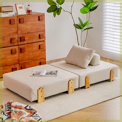 Lazy Sofa That Can Recline and Sleep, Foldable and Storable, Tatami Block Single Sofa, Bedroom Home Sofa Bed