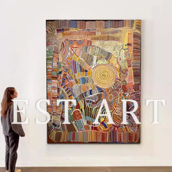 Abstract Art Niche High-End Light Luxury Atmospheric Sofa Background Wall Hanging Painting for Living Room Decoration in a Traditional Chinese Style