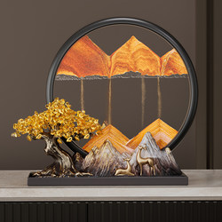Citrine Money Tree Quicksand Painting Ornament, New Chinese Style Living Room and Office Decoration, Housewarming and Opening Gift, High-End