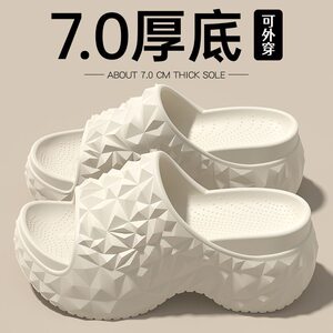 
Fashion sandals women's high heel slippers for women in summer wear flip flops for women beach shoes thick sole home sandals