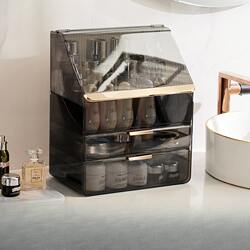 High-End Cosmetics Storage Box, Dressing Table Skin Care Product Storage Rack, Acrylic Organizing Box, Desktop Dust-Proof Makeup Box