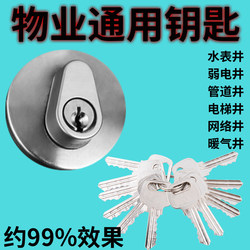 Multi-Functional Lock Cylinder for Fire Doors in Residential Building Corridors, Water Wells, and Electric Wells, Universal Key for Property Management Water Meter and Pipeline Well Doors