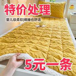 Winter Coral Velvet Milk Velvet Fleece-Lined Mattress Soft Cushion Student Dormitory Single Bed Mattress Pad Quilt Blanket Bed Sheet