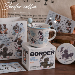 Original Little Border Collie Mug ins High-Quality Gift Bag Cute Best Friend Birthday Gift Coffee Cup for Men and Women