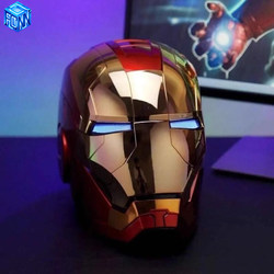 German Jarvis Iron Man Mk5 Electric Helmet Children's Mask Automatic Opening and Closing Headgear Gift Cool Glowing g