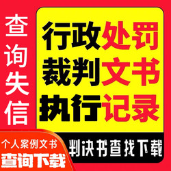 Querying, Downloading, and Searching for Court Case Judgements,被执行人 Information,失信记录,限制高消费记录, Historical Public Records, Etc
