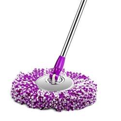 Universal Rotating Mop Handle for Housewives, Hand-Pressed Rotating Mop Rod, Mop Bucket Replacement Mop Head