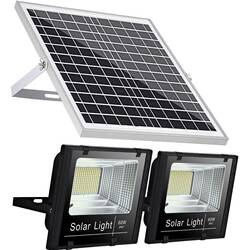 Solar Outdoor Lights, High-Power Courtyard Lighting, Led Rainproof and Lightning-Proof Indoor and Outdoor Dual-Head One-To-Two Floodlights