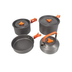 Outdoor camping pots, picnic pots, camping cookware, portable travel equipment, foldable water boiling X pot, frying pan rack, stove