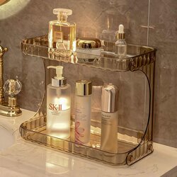 Light Luxury Bathroom Storage Rack, Washbasin Countertop Cosmetics Storage Box, Desktop Bathroom Skin Care Product Storage Shelf