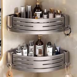 Heightened Bathroom Storage Rack, Triangular Toilet No-Drill Corner Storage Hanging Shelf, Wall-Mounted Shower Room Washbasin