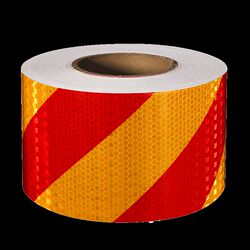 Spot quick delivery 1m red, white, black and yellow twill reflective stickers traffic safety anti-collision warning column reflective strips highlight