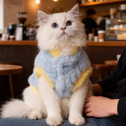 Cat Clothes for Autumn and Winter, Warm and Thickened, German Kitten Anti-Shedding Vest, Cotton Coat, Winter Pet Kitten Clothes