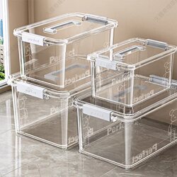 Transparent Storage Box for Toys, Books, Snacks, Large Capacity, Thickened, Household Plastic Storage Box for Clothes