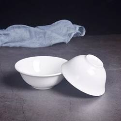 Pure White Ceramic Tribute Bowl, Wing Bowl, Simple Household Seasoning Bowl, Restaurant Commercial Use, Heat-Resistant Underglaze Color, Microwaveable