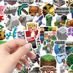 50 Pieces of Minecraft Stickers, DIY Stickers for Phone Cases, Decorative Stickers for Water Bottles, Planner Stickers, Laptop Stickers