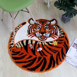 Manufacturer 2023 new modern simple round tiger home living room children's room study hanging chair tent mat swivel chair