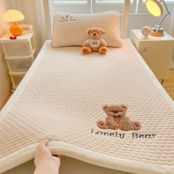 Milk Velvet Mattress Cover, Velvet Bed Mat, Blanket, Bedspread for Student Dormitory, Single Foldable Bed Sheet, Bed Cover