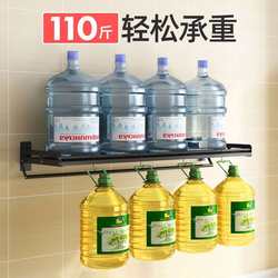 Stainless steel kitchen rack without punching wall-mounted household microwave oven bracket hanging wall storage