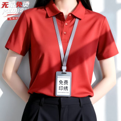Seamless Cool-Touch Polo Shirt with Custom Logo for Companies, 4S Stores, and Employees; Ice Silk Cultural Shirt, Short-Sleeve T-Shirt, Workwear