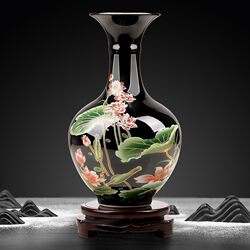 Jingdezhen Ceramics Chinese-Style Antique Shelf Decorations Vase Ornaments Living Room Flower Arrangement Wine Cabinet High-End Crafts