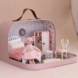 Funky Mini Home Miniature Furniture Mini Toy Dollhouse Scene Portable for Outdoor Play Gift Box