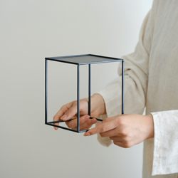 Qiyueli Iron Art Small Tea Pavilion Tea Set Storage Japanese-Style Multi-Tier Display Shelf for Antique Items and Kung Fu Tea Sets