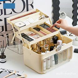 Cosmetics Storage Box, Portable Makeup Box, Dressing Table, Skin Care Products, Lipstick, Multi-Layer Storage Rack for Organizing and Storing Items
