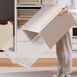 Japanese Storage Box Drawer-Style Transparent Organizer for Pants, Household Clothing Storage Cabinet, Plastic Underwear Storage