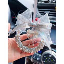 Car Hanging Ornaments 2026 New Model Pendant Rearview Mirror High-End Trendy Style Female Car Hanging Decoration Original Design