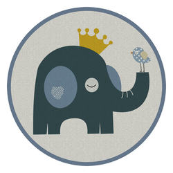 Cartoon floor mat home bedroom children's bedside cute hanging basket tent swivel chair computer chair round carpet washable