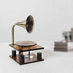 European Retro Style Crystal Projection Gramophone Desktop Ornaments Living Room Study Tv Cabinet Model Room Soft Decorations