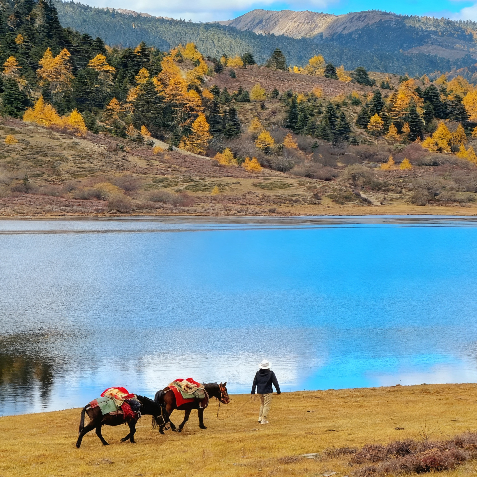 【2-8人尼汝秘境徒步】丽江香格里拉5日白水台+南宝牧场+松赞林寺
