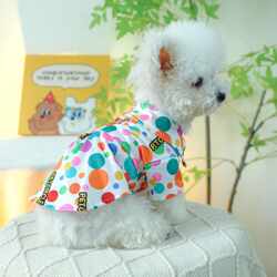 New direct selling pet circle dog and cat clothing spring and summer thin small and medium-sized dogs colorful floral shirts