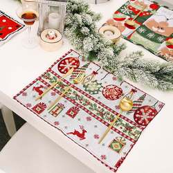 Christmas decorations knitted fabric table runner creative Christmas tablecloth placemat table decoration home holiday decoration