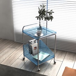 Movable Sofa Side Table, Acrylic Coffee Table, Living Room Balcony, Nordic Table, Simple Modern Bedroom Bedside Table