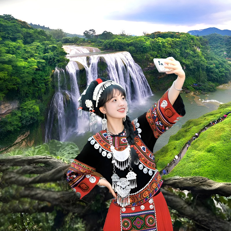 私家团贵州旅游纯玩5天4晚黄果树西江苗寨小七孔青岩古镇情侣出游