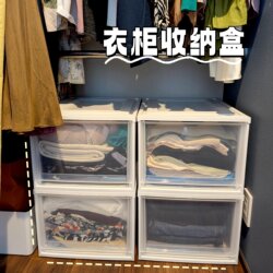 Storage Box Placed in the Wardrobe, Wardrobe Storage Layering Magic Tool, Drawer-Type Organizing Box, Household Clothes and Underwear Box