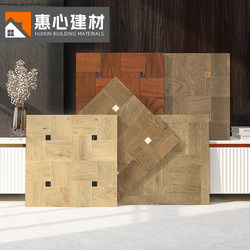 600X600 Versailles Checkered Mosaic Wood Grain Tiles, Vintage Style Retro Living Room and Bedroom Floor Tiles, Guangdong Ceramic Tiles