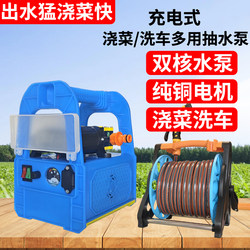 Dual-Core Rechargeable Water Pump for Agricultural Irrigation, Vegetable Watering, Car Washing, Multi-Purpose Water Pump with Pure Copper Motor