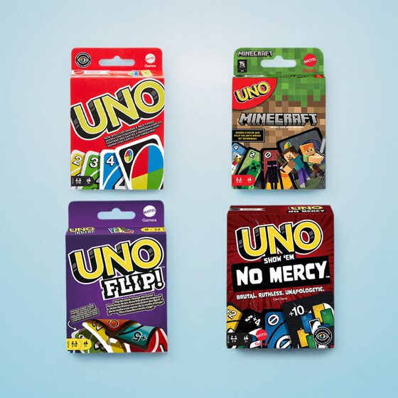 
Genuine Mattel UNO Solitaire Tabletop Happy Leisure Party Multiplayer Uno Game Interactive Board Game No Mercy