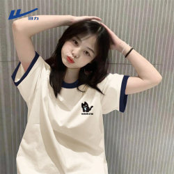 Pull-Back Short-Sleeve T-Shirt for Women, 2026 New Summer Style, Half-Sleeve Color-Block Top for Middle School Students, Very Stylish Clothing J