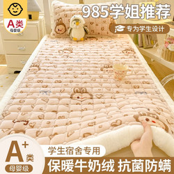Winter Thickened Milk Velvet Mattress for Dormitory Students, Single Plush Mattress, Fleece-Lined Warm Soft Bed Pad