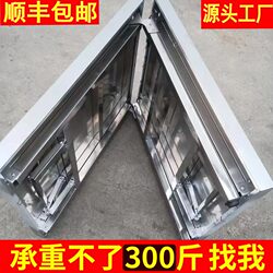 Thickened Folding Table, Stainless Steel Barbecue Dining Table, Night Market Dining Table, Kitchen Outdoor Portable Table, Stall Desk, Foldable