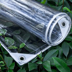 Transparent Rainproof Tarpaulin Waterproof Cloth Pvc Plastic Cloth Balcony Enclosure Windproof Rainproof Cloth Partition Rain Curtain Sunshade Tarpaulin